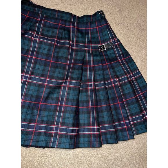 Gothic Scotland Forfar Wool Nationals Kilt Vintage Pleated Dark Academia Tartan - Picture 10 of 13